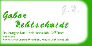 gabor mehlschmidt business card